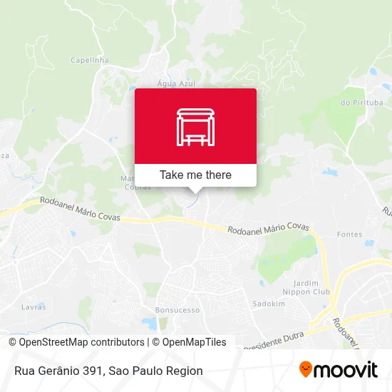 Rua Gerânio 391 map