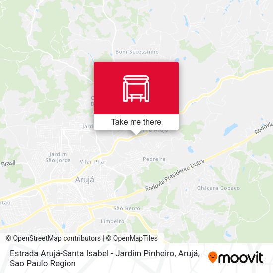 Estrada Arujá-Santa Isabel - Jardim Pinheiro, Arujá map