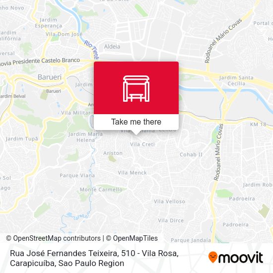 Rua José Fernandes Teixeira, 510 - Vila Rosa, Carapicuíba map