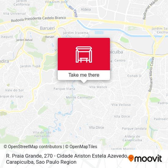 R. Praia Grande, 270 - Cidade Ariston Estela Azevedo, Carapicuíba map