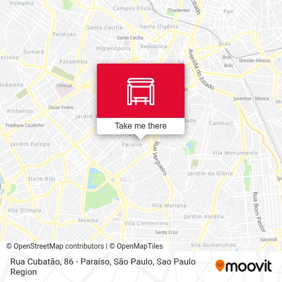 Rua Cubatão, 86 - Paraíso, São Paulo map