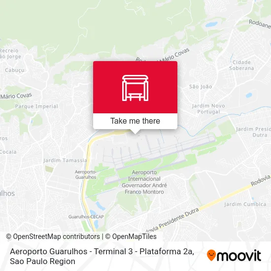 Aeroporto Guarulhos - Terminal 3 - Plataforma 2a map