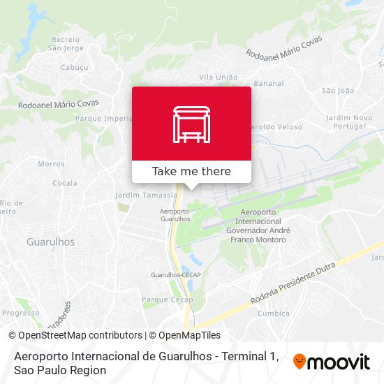 Mapa Aeroporto Internacional de Guarulhos - Terminal 1