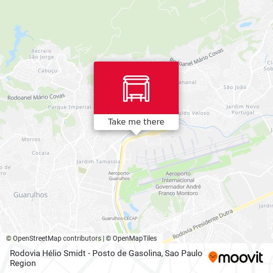 Mapa Rodovia Hélio Smidt - Posto de Gasolina