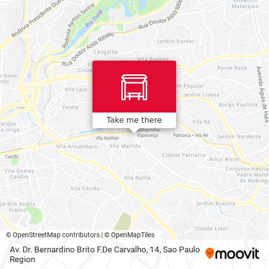 Mapa Av. Dr. Bernardino Brito F.De Carvalho, 14