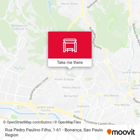 Rua Pedro Paulino Filho, 1-61 - Bonança map