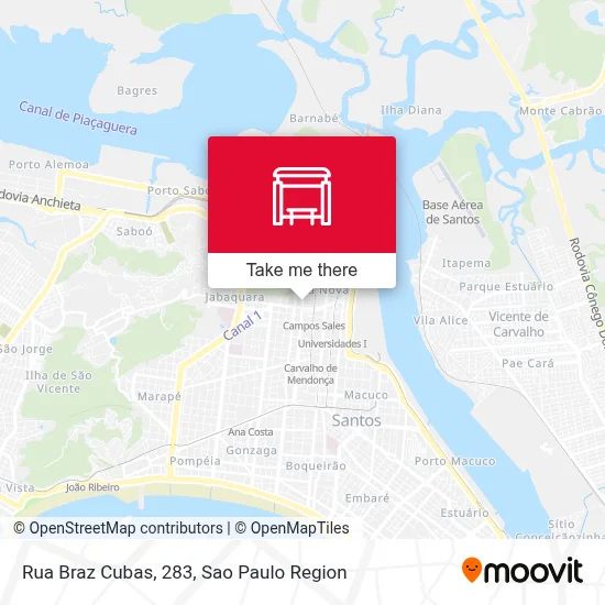 Rua Braz Cubas, 283 map