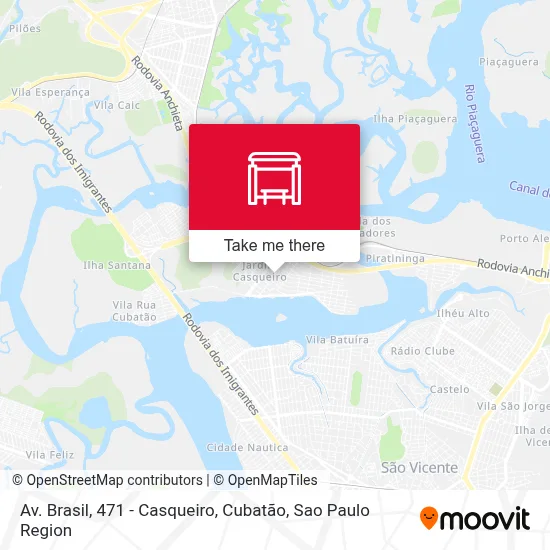 Av. Brasil, 471 - Casqueiro, Cubatão map