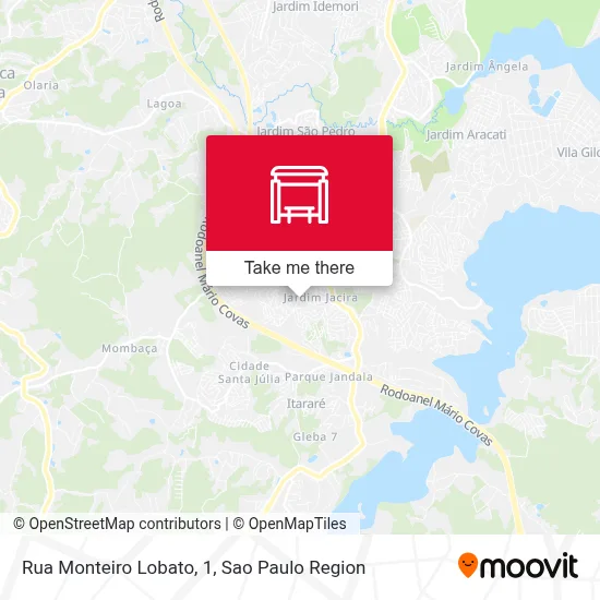 Rua Monteiro Lobato, 1 map