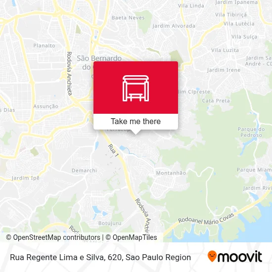 Rua Regente Lima e Silva, 620 map
