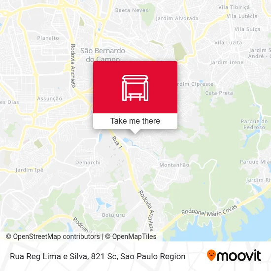 Rua Reg Lima e Silva, 821 Sc map