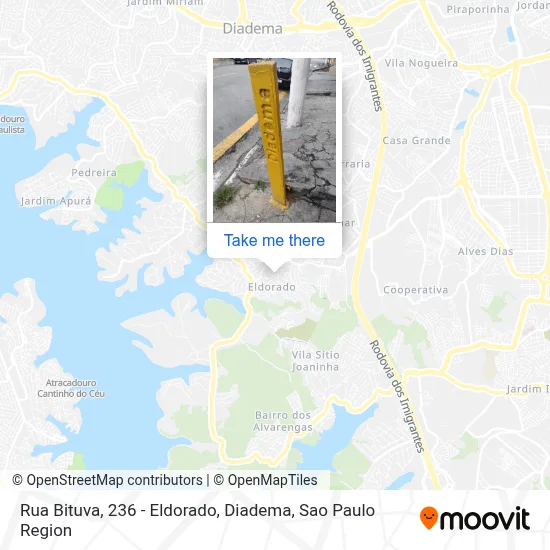 Rua Bituva, 236 - Eldorado, Diadema map