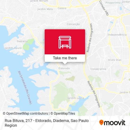 Rua Bituva, 217 - Eldorado, Diadema map