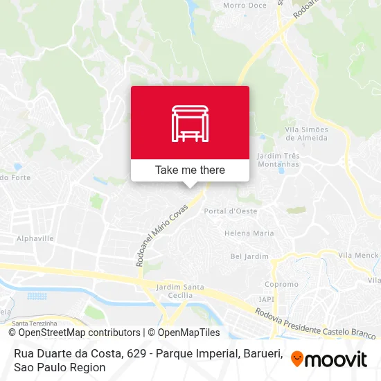 Rua Duarte da Costa, 629 - Parque Imperial, Barueri map