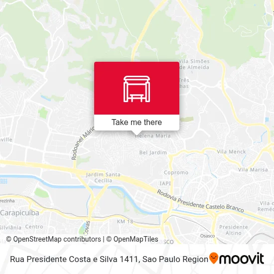 Rua Presidente Costa e Silva 1411 map