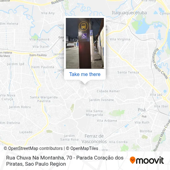 Rua Chuva Na Montanha, 70 - Parada Coração dos Piratas map