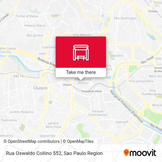 Rua Oswaldo Collino 552 map
