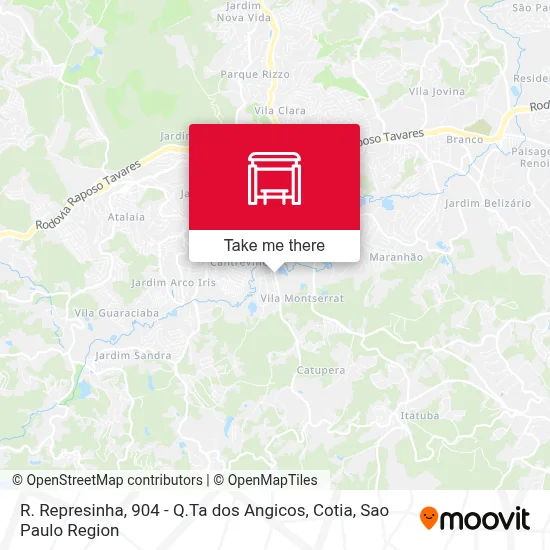 R. Represinha, 904 - Q.Ta dos Angicos, Cotia map