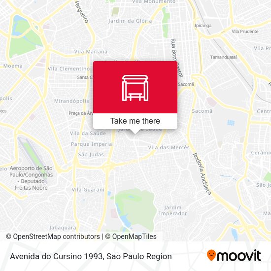 Avenida do Cursino 1993 map
