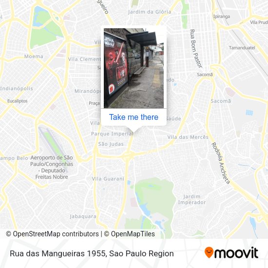 Rua das Mangueiras 1955 map