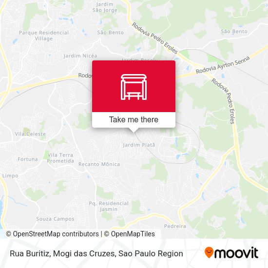 Rua Buritiz, Mogi das Cruzes map