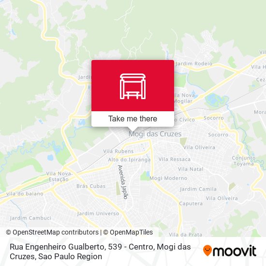 Mapa Rua Engenheiro Gualberto, 539 - Centro, Mogi das Cruzes