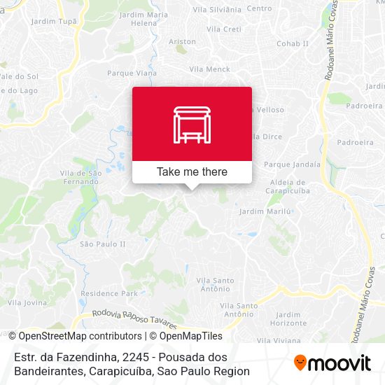 Estr. da Fazendinha, 2245 - Pousada dos Bandeirantes, Carapicuíba map
