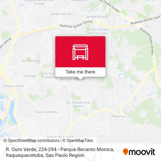 R. Ouro Verde, 224-294 - Parque Recanto Monica, Itaquaquecetuba map