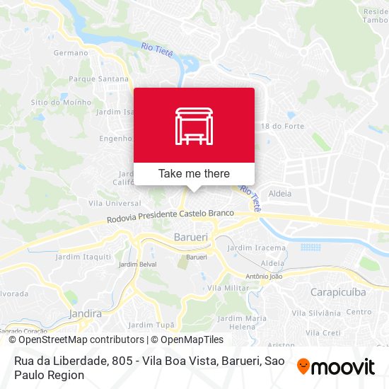 Rua da Liberdade, 805 - Vila Boa Vista, Barueri map