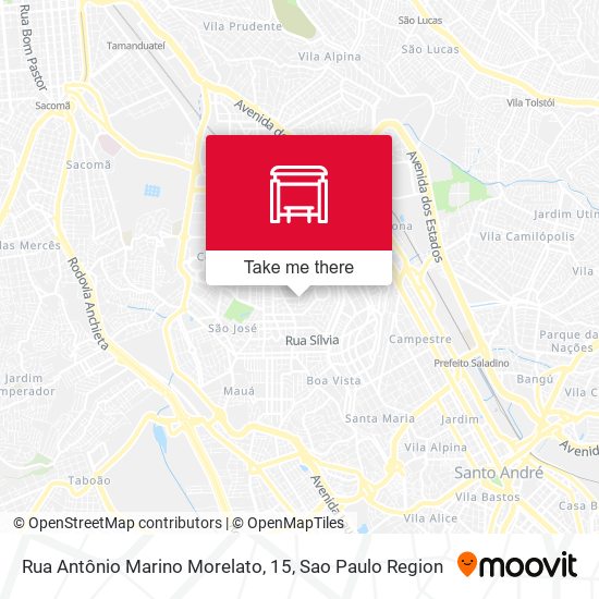 Rua Antônio Marino Morelato, 15 map