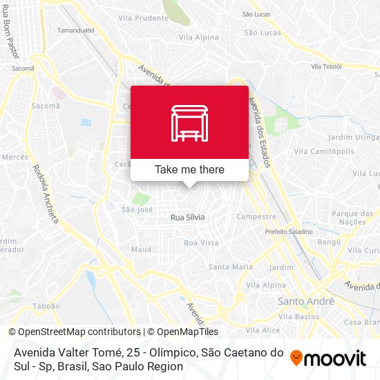 Avenida Valter Tomé, 25 - Olímpico, São Caetano do Sul - Sp, Brasil map