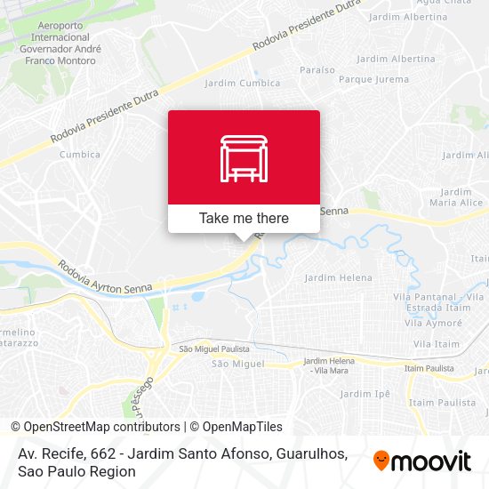 Av. Recife, 662 - Jardim Santo Afonso, Guarulhos map
