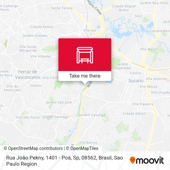 Rua João Pekny, 1401 - Poá, Sp, 08562, Brasil map
