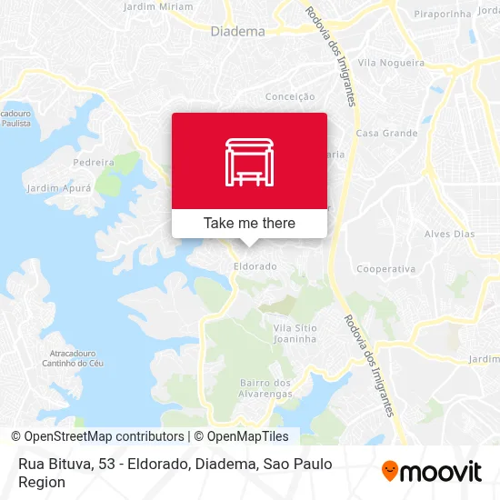 Rua Bituva, 53 - Eldorado, Diadema map