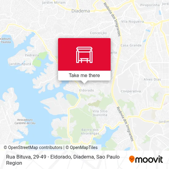Rua Bituva, 29-49 - Eldorado, Diadema map