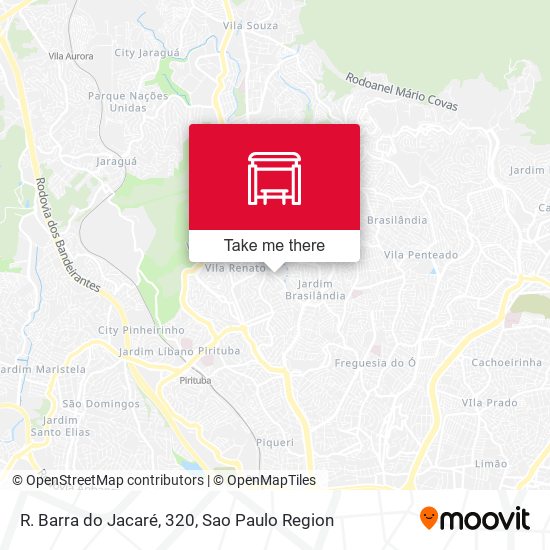 R. Barra do Jacaré, 320 map