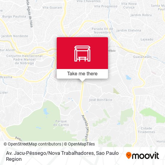 Av. Jacu-Pêssego / Nova Trabalhadores map