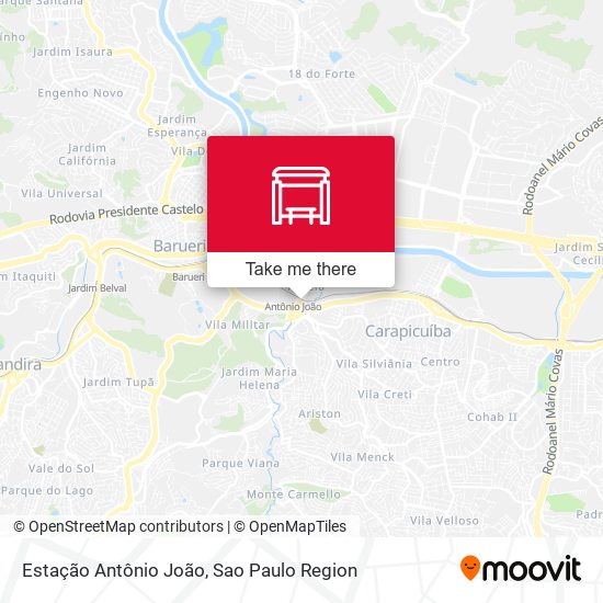 Estação Antônio João map