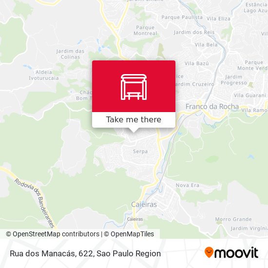 Rua dos Manacás, 622 map
