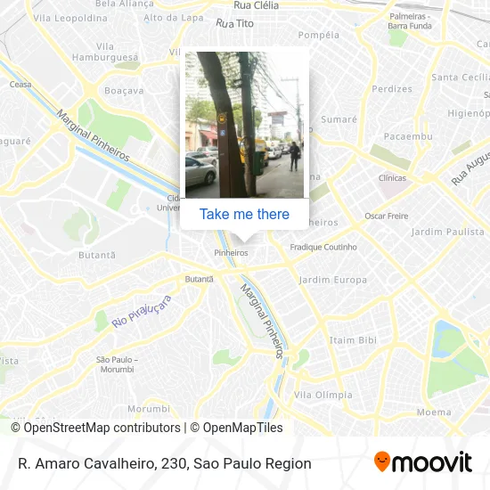 R. Amaro Cavalheiro, 230 map