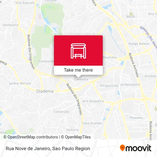 Rua Nove de Janeiro map