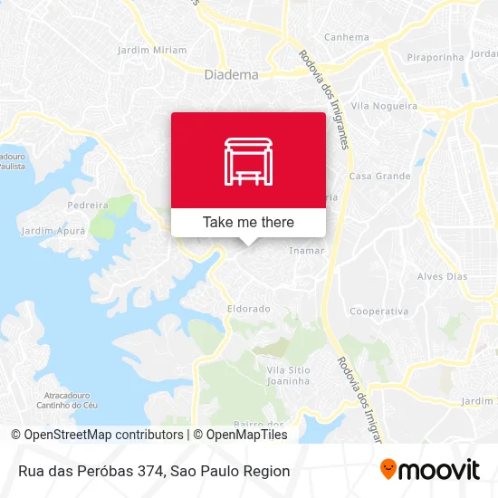 Rua das Peróbas 374 map