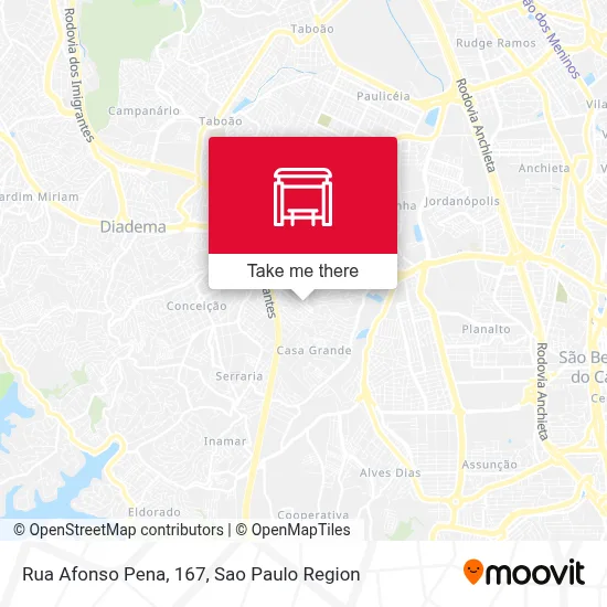 Rua Afonso Pena, 167 map