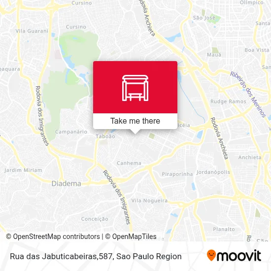 Rua das Jabuticabeiras,587 map