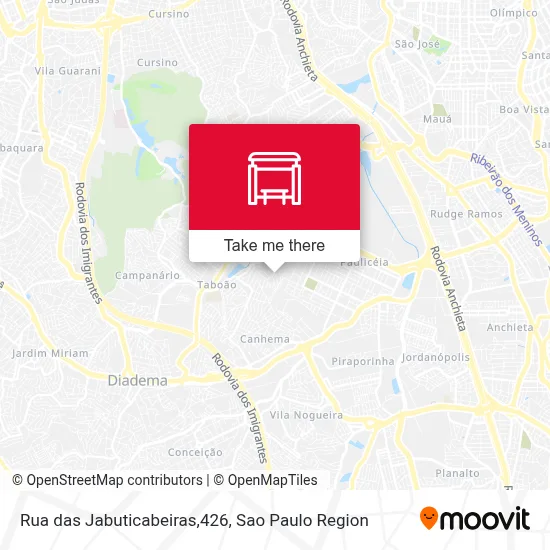 Rua das Jabuticabeiras,426 map