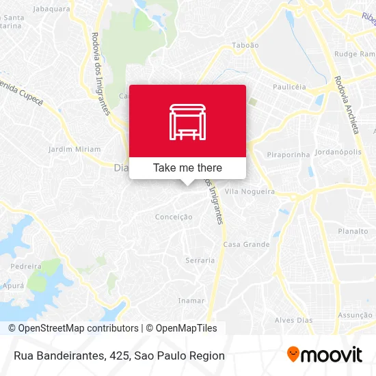 Rua Bandeirantes, 425 map