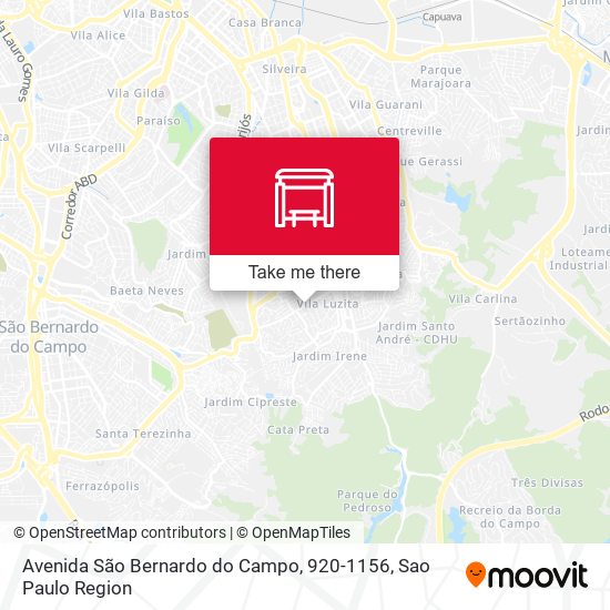 Avenida São Bernardo do Campo, 920-1156 map