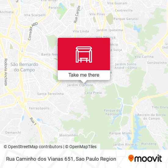 Rua Caminho dos Vianas 651 map