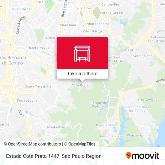 Estada Cata Preta 1447 map