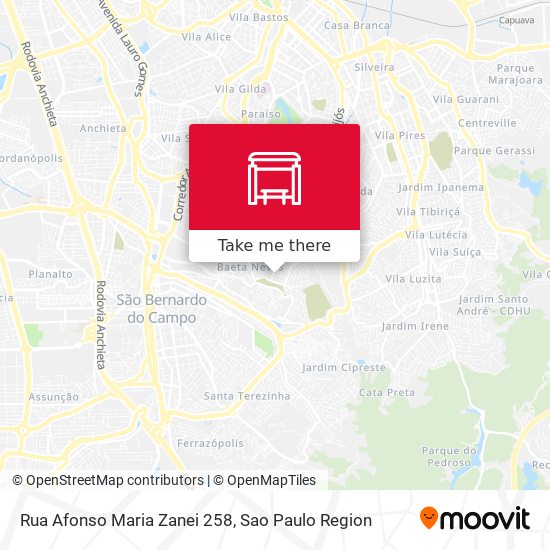 Rua Afonso Maria Zanei 258 map